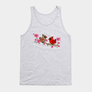 Birdorable Northern Cardinals on Blossom Branch Tank Top